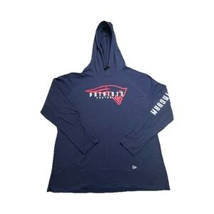 New‎ Era New England Patriots NFL Navy Blue Football Hoodie Size 4XL